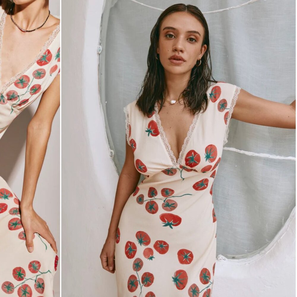 Vintage Lover Bias Cut Maxi Dress Roma